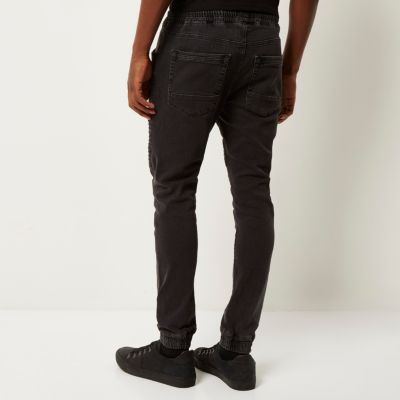 Black washed Ryan biker joggers